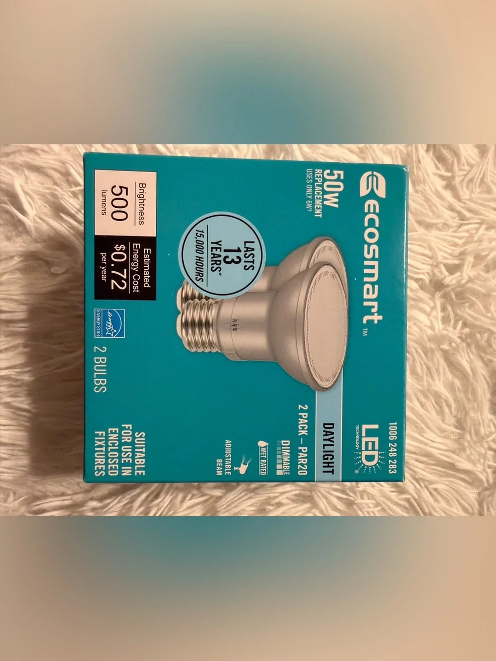 EcoSmart PAR20 LED Daylight Bulb - 1 Bulb Included, 50W Replacement